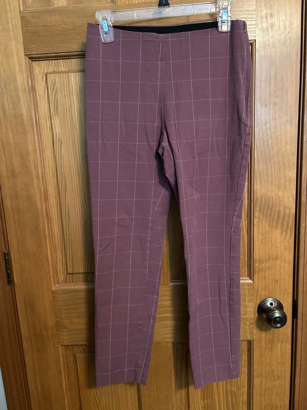 a new day Mauve Windowpane Trouser